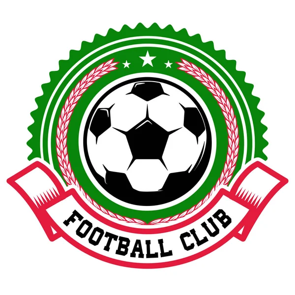 Équipe Football Modèle Emblème Avec Ballon Football Élément Conception Pour — Image vectorielle