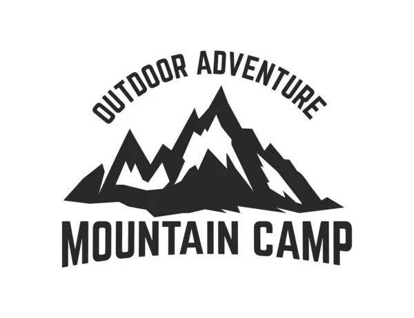 Plantilla Emblema Del Campamento Montaña Elemento Diseño Para Logotipo Etiqueta — Vector de stock