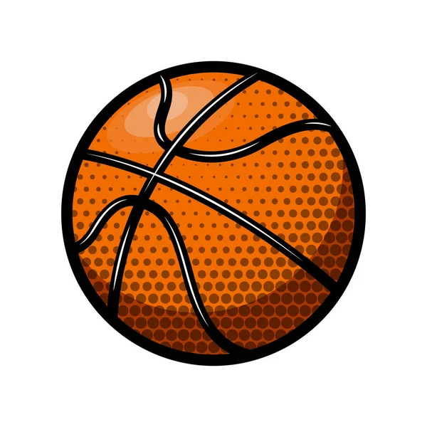 Basket Ball Illustration Isolerade Vit Bakgrund Design Element För Logotyp — Stock vektor