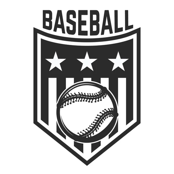 Emblema Con Pelota Béisbol Elemento Diseño Para Logotipo Etiqueta Emblema — Vector de stock