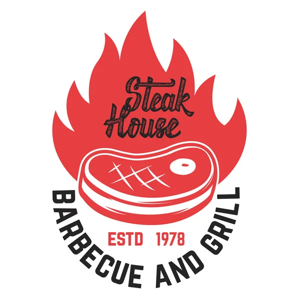 Steak House Viande Coupée Découpeuses Croisées Elément Design Pour Logo — Image vectorielle