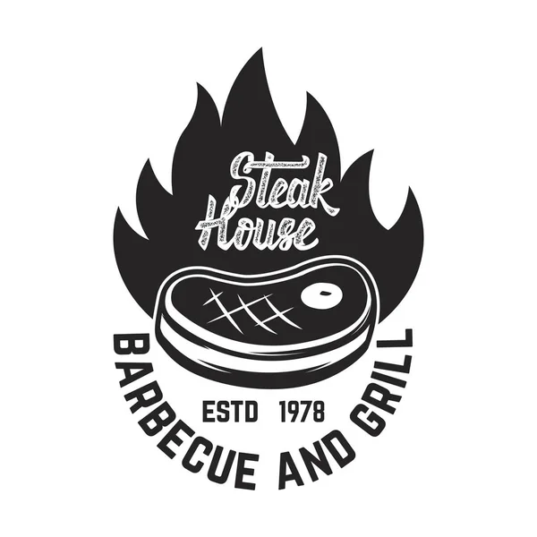 Steak House Viande Coupée Découpeuses Croisées Elément Design Pour Logo — Image vectorielle