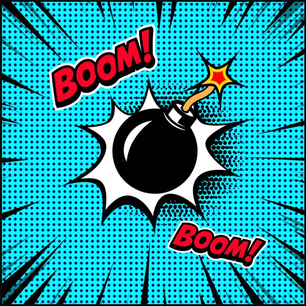 Ілюстрація Бомби Стилі Коміксів Елемент Дизайну Плаката Банера Флаєра Векторні — стоковий вектор