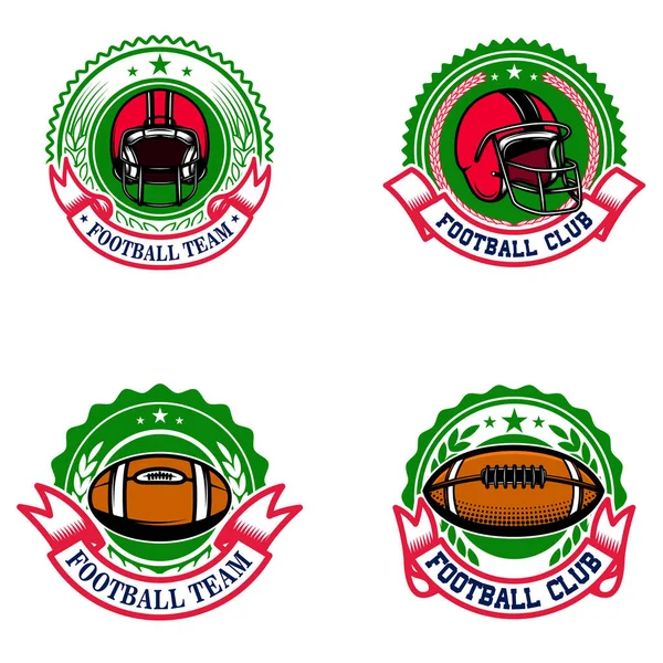 Amerikansk Fotboll Emblem Designelement För Logotyp Etikett Sign Vektorbild — Stock vektor