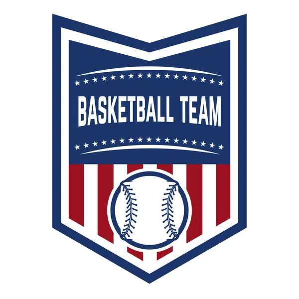 Emblem Mit Baseball Designelement Für Logo Etikett Emblem Schild Abzeichen — Stockvektor