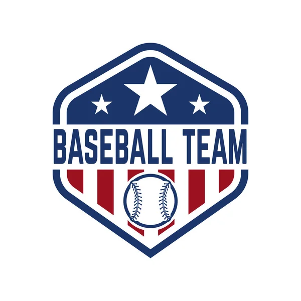 Godło Piłki Baseballowej Element Etykieta Godło Znak Logo Odznaka Projekt — Wektor stockowy