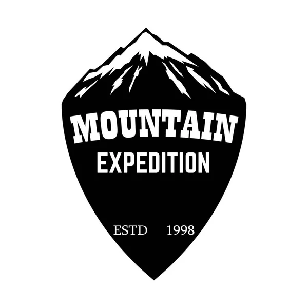 Expedición Montaña Plantilla Emblema Con Pico Montaña Elemento Diseño Para — Archivo Imágenes Vectoriales