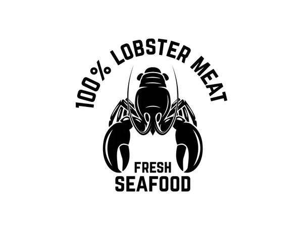 Makanan Laut Segar Templat Masalah Dengan Lobster Unsur Desain Untuk - Stok Vektor