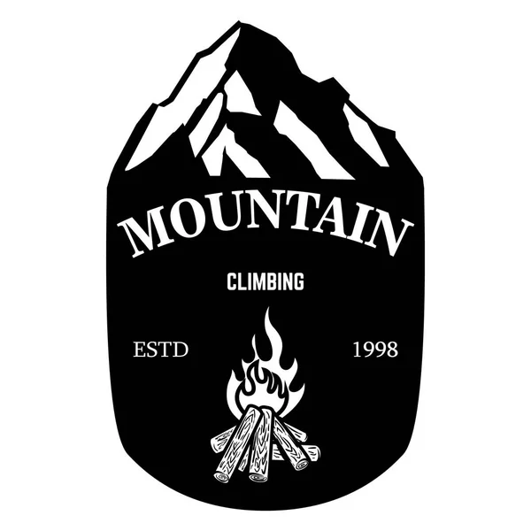 Montañismo Plantilla Emblema Con Pico Roca Elemento Diseño Para Logotipo — Archivo Imágenes Vectoriales