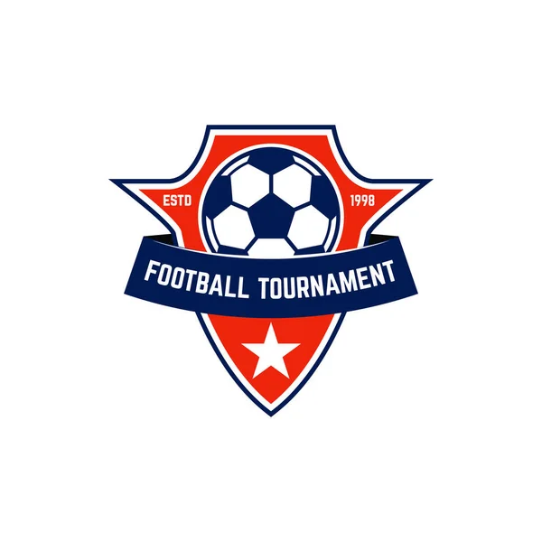 Fotbollsklubbens emblem. Design element för logotyp, etikett, skylt, affisch. — Stock vektor