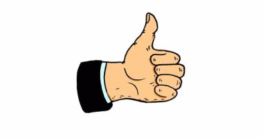 El çizimi insan eli, işaret animasyonu gibi.