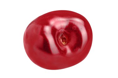 Beyaz arka plan makro'izole tatlı kırmızı kiraz.