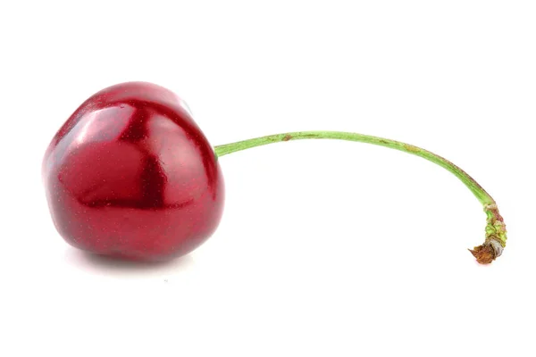 Sweet red cherries isolated on white background macro. — Stock Photo, Image