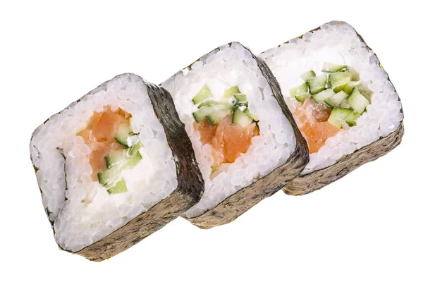 Sushi roll isolado em fundo branco sem sombra — Fotografia de Stock