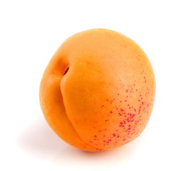 Beyaz arka plan makro'izole kayısı meyve