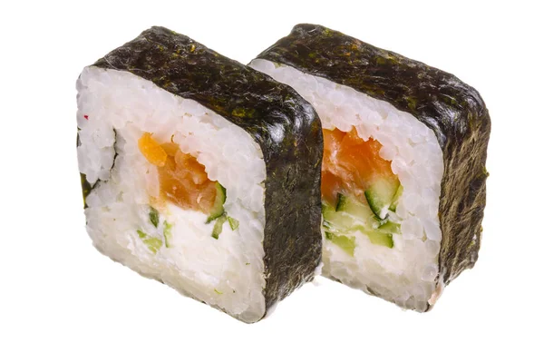 Sushi roll isolado em fundo branco sem sombra — Fotografia de Stock