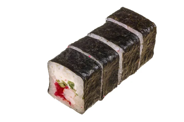 Sushi roll diisolasi di latar belakang putih tanpa bayangan — Stok Foto