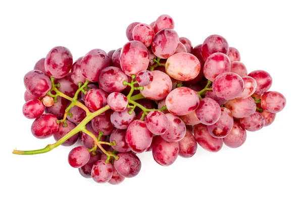 Uvas rosadas aisladas sobre el fondo blanco — Foto de Stock