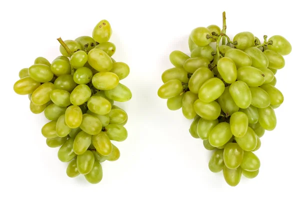 Raisins verts isolés sur fond blanc — Photo