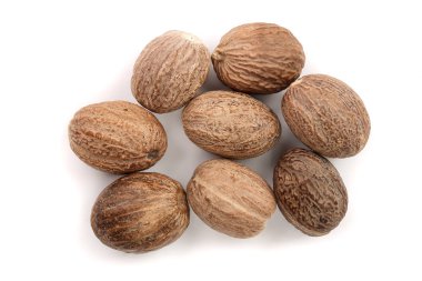 Beyaz arka plan üzerinde izole küçük hindistan cevizi. Üstten Görünüm