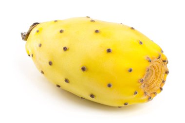 sarı inciri veya beyaz bir arka plan üzerinde izole opuntia