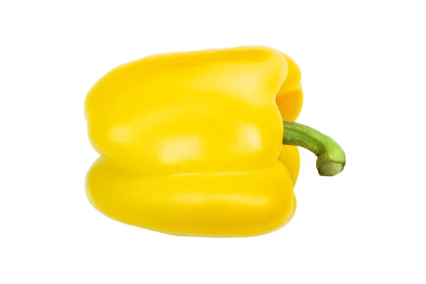 Yellow sweet bell pepper isolated on white background without a shadow — Stock Photo, Image