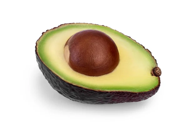 Avocado mezzo isolato su sfondo bianco primo piano — Foto Stock