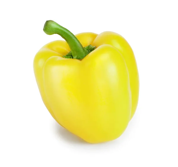 Κίτρινη γλυκιά πιπεριά που απομονώνεται σε λευκό φόντο — Φωτογραφία Αρχείου