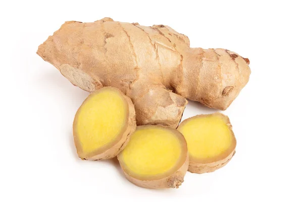 Fresh Ginger root isolated on white background — Stock Photo, Image