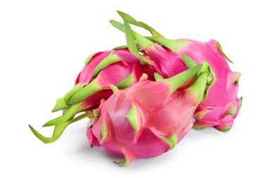 Olgun Dragon meyve, Pitaya ya da Pitahaya beyaz arka plan üzerinde meyve sağlıklı kavramı izole