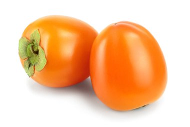 Beyaz arka plan yakın çekim izole Trabzon hurması meyve