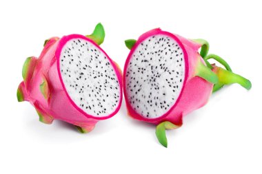 Olgun Dragon meyve, Pitaya ya da Pitahaya beyaz arka plan üzerinde meyve sağlıklı kavramı izole