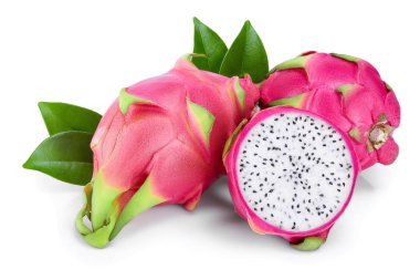 Olgun Dragon meyve, Pitaya ya da Pitahaya beyaz arka plan üzerinde meyve sağlıklı kavramı izole