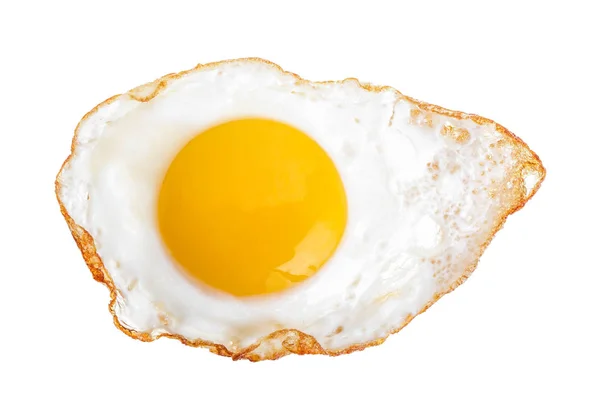 Fried egg isolated on white background. Top view — Stock Photo, Image