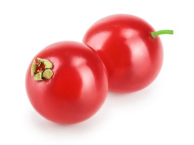 Beyaz arka plan üzerinde izole kırmızı kuş üzümü berry