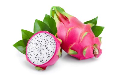 Olgun Dragon meyve, Pitaya ya da Pitahaya beyaz arka plan üzerinde meyve sağlıklı kavramı izole