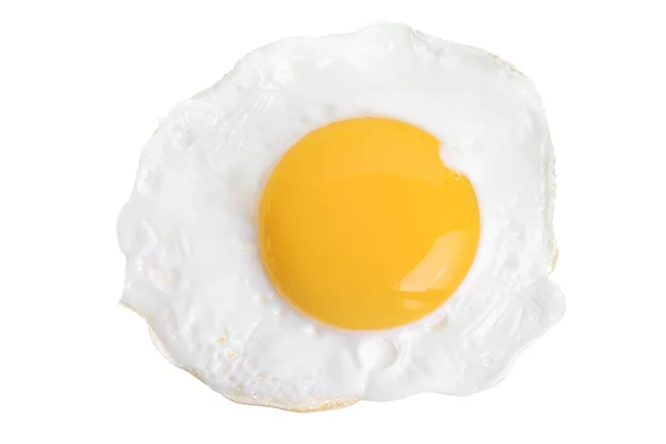 Fried egg isolated on white background. Top view — Stock Photo, Image