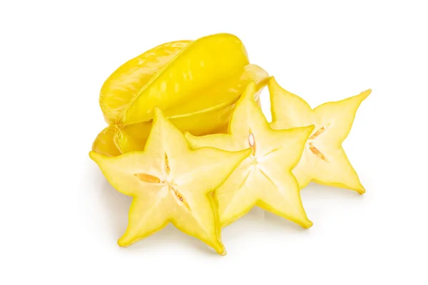 Carambola or star-fruit isolated on white background — Stock Photo, Image