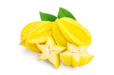 Carambola veya star-meyve beyaz arka plan üzerinde izole