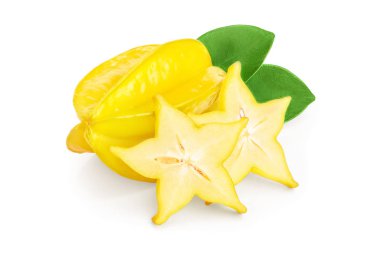 Carambola veya star-meyve beyaz arka plan üzerinde izole