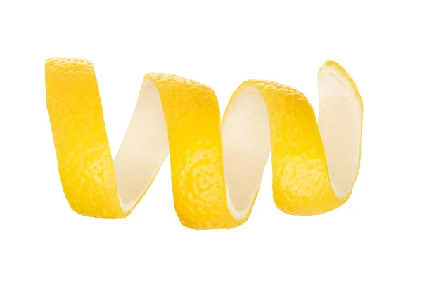 Peau de citron isolée sur fond blanc sans ombre. Aliments sains — Photo