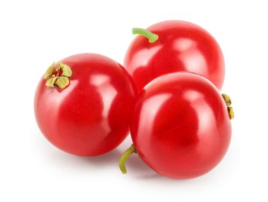 Beyaz arka plan üzerinde izole kırmızı kuş üzümü berry