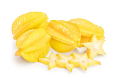 Carambola veya star-meyve beyaz arka plan üzerinde izole