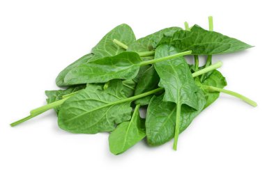 taze ıspanak üzerinde beyaz arka plan clouseup izole