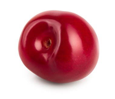 Beyaz arka plan makro'izole tatlı kırmızı kiraz