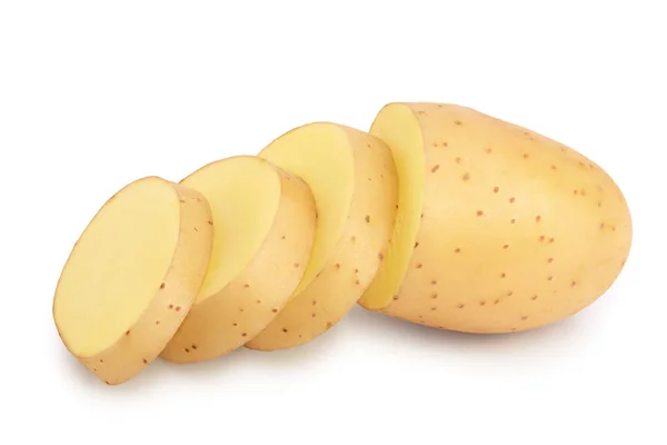 Junge Kartoffel isoliert auf weißem Hintergrund. Ernte neu — Stockfoto