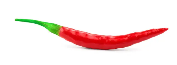 Pimenta vermelha quente isolada sobre fundo branco — Fotografia de Stock