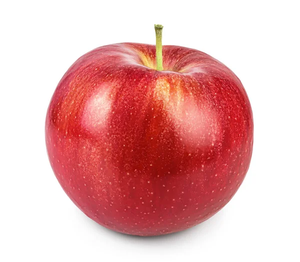 Rode appel geïsoleerd op witte achtergrond met clipping pad en volledige scherptediepte — Stockfoto