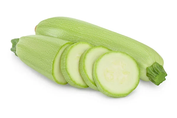 Zucchini oder Knochenmark isoliert auf weißem Hintergrund mit Clipping-Pfad und voller Schärfentiefe — Stockfoto