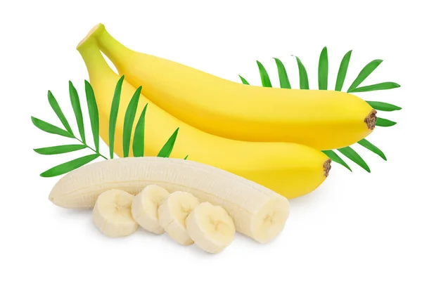 Banane isoliert auf weißem Hintergrund mit Clipping-Pfad und voller Schärfentiefe. — Stockfoto